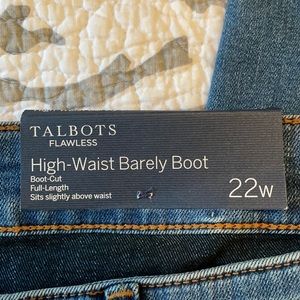22w Talbots high-waist barley boot Jean